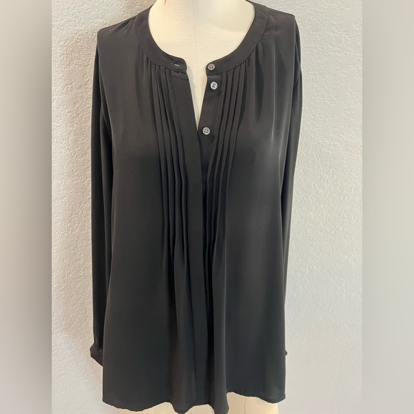 Banana Republic Elegant Black Women's Blouse Sz L - Picture 1 of 6